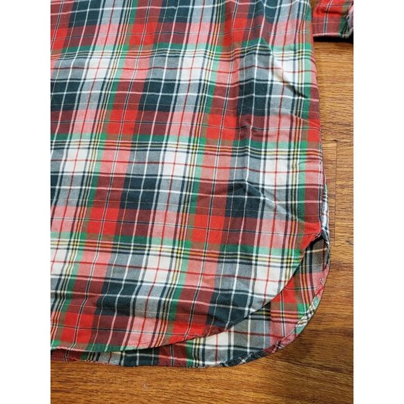 Vtge‎ Lands End Red Plaid Womans Size S Ruffle Neck Nightgown - Picture 2 of 5